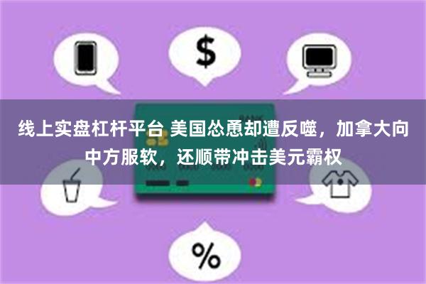 线上实盘杠杆平台 美国怂恿却遭反噬，加拿大向中方服软，还顺带冲击美元霸权